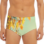Vintage Autumn Print Men's Triangle Swim Briefs