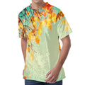 Vintage Autumn Print Men's Velvet T-Shirt