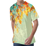 Vintage Autumn Print Men's Velvet T-Shirt