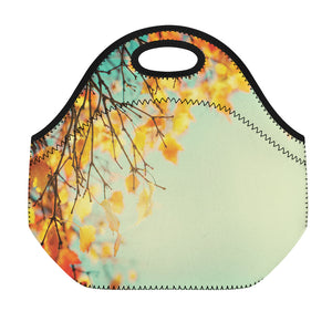 Vintage Autumn Print Neoprene Lunch Bag