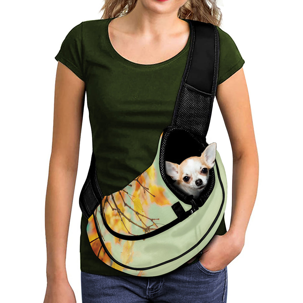 Vintage Autumn Print Pet Sling Carrier