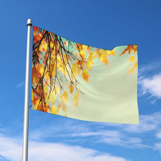 Vintage Autumn Print Polyester Flag