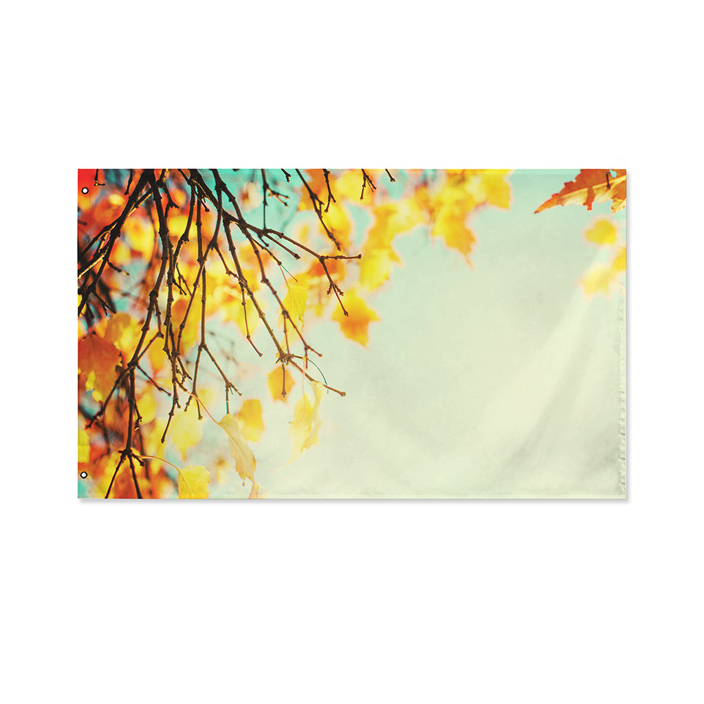 Vintage Autumn Print Polyester Flag