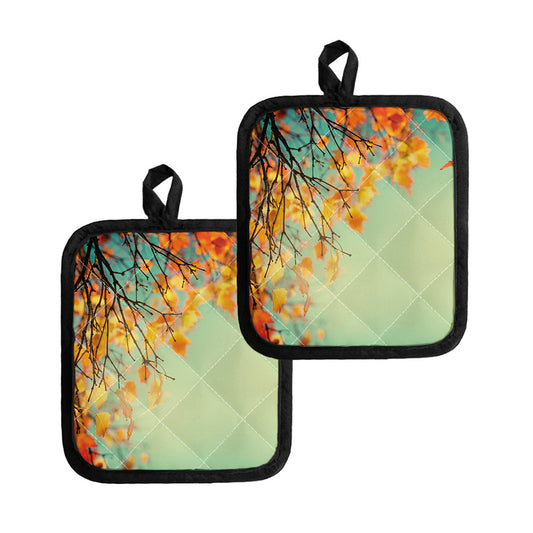 Vintage Autumn Print Pot Holders