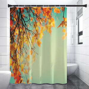 Vintage Autumn Print Premium Shower Curtain