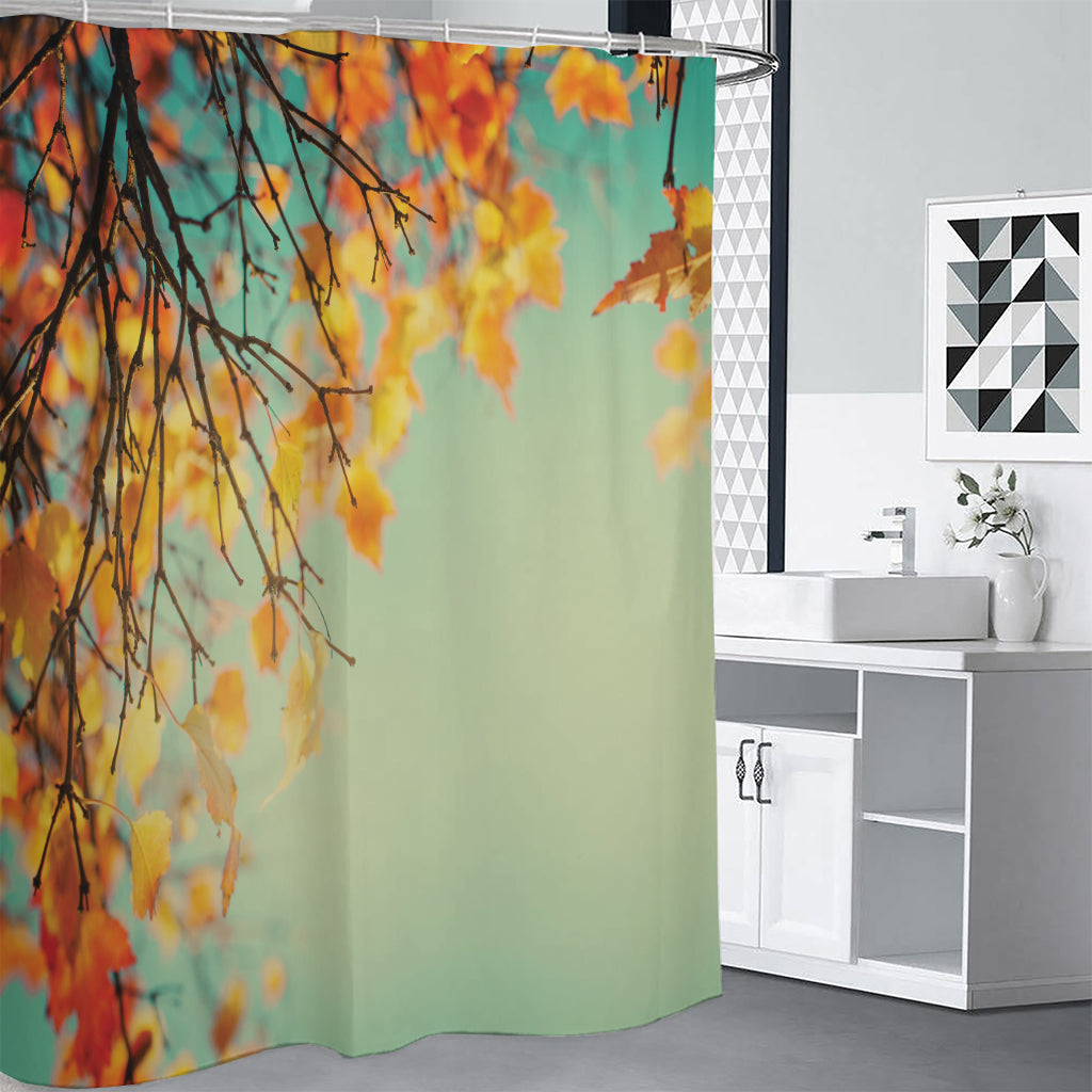 Vintage Autumn Print Premium Shower Curtain