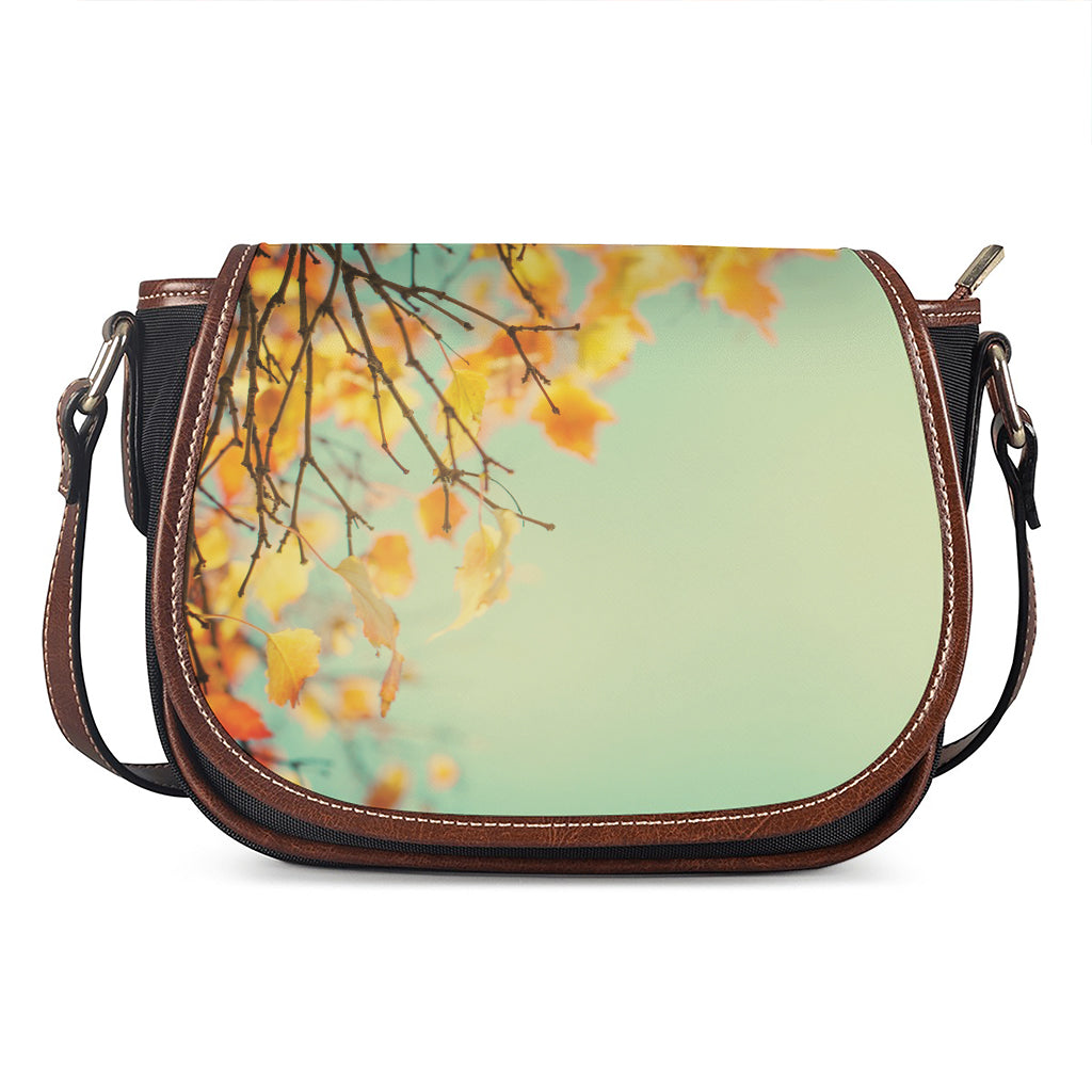 Vintage Autumn Print Saddle Bag