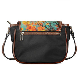 Vintage Autumn Print Saddle Bag