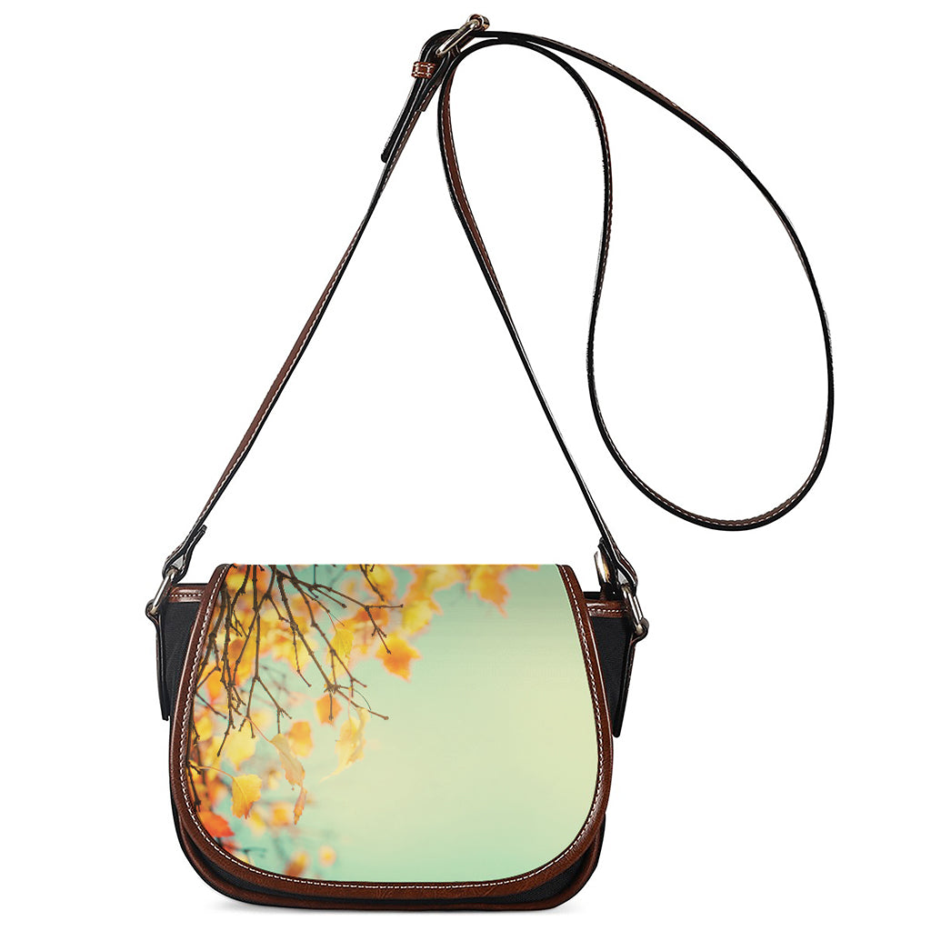 Vintage Autumn Print Saddle Bag