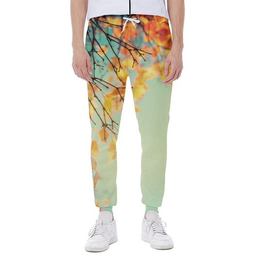 Vintage Autumn Print Scuba Joggers