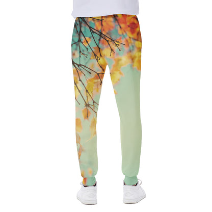 Vintage Autumn Print Scuba Joggers
