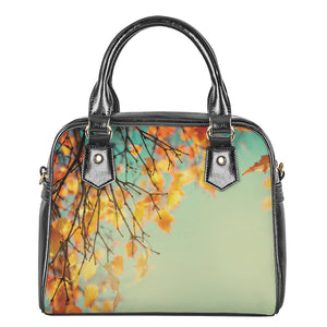 Vintage Autumn Print Shoulder Handbag