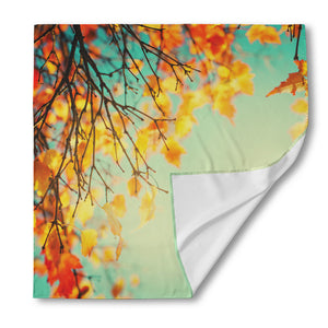 Vintage Autumn Print Silk Bandana