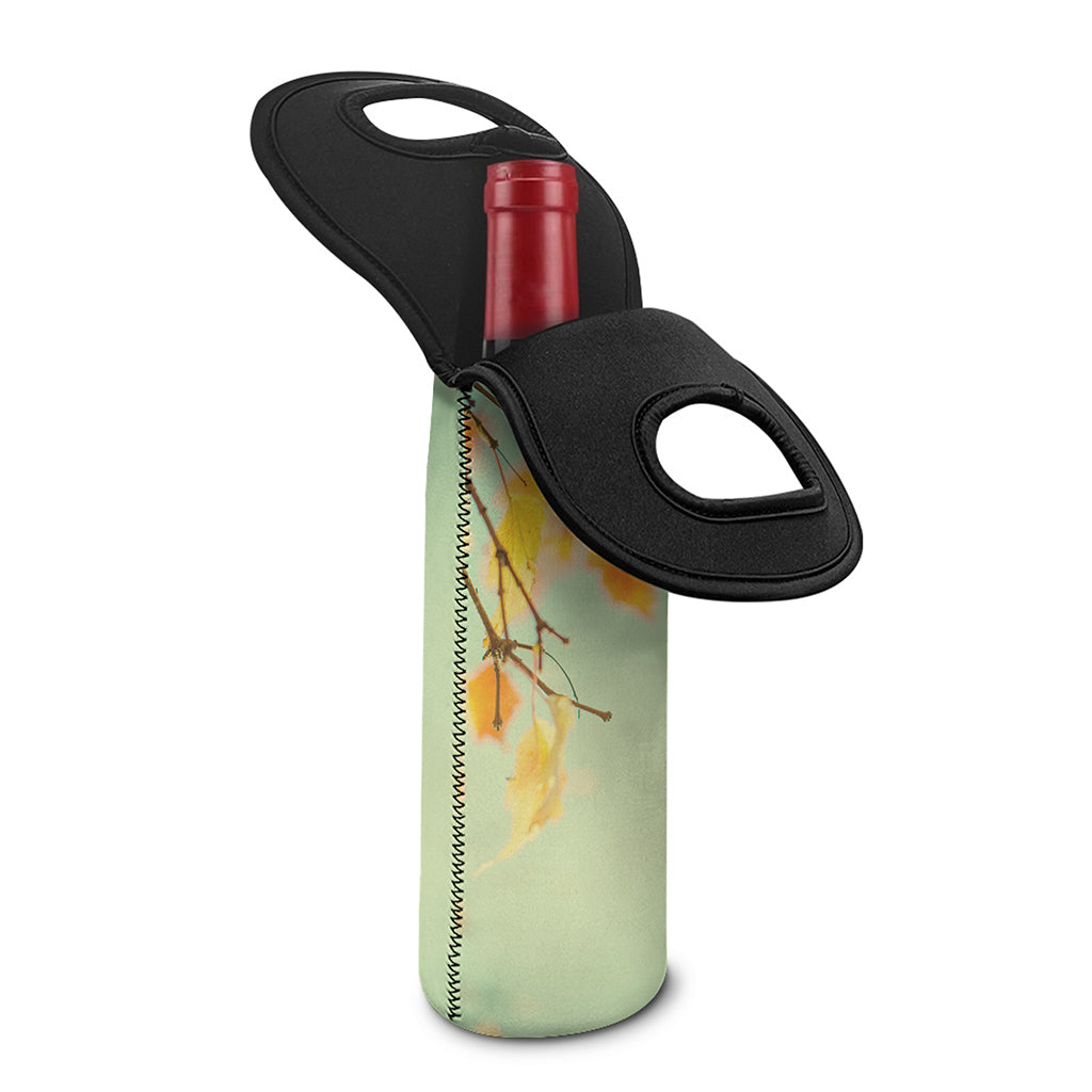 Vintage Autumn Print Single Neoprene Wine Tote