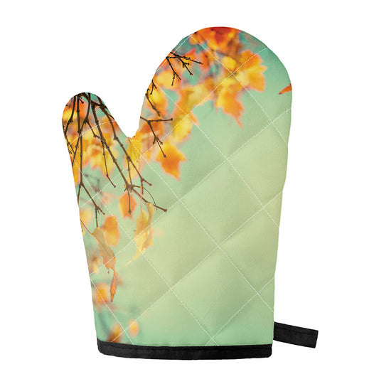 Vintage Autumn Print Single Oven Mitt