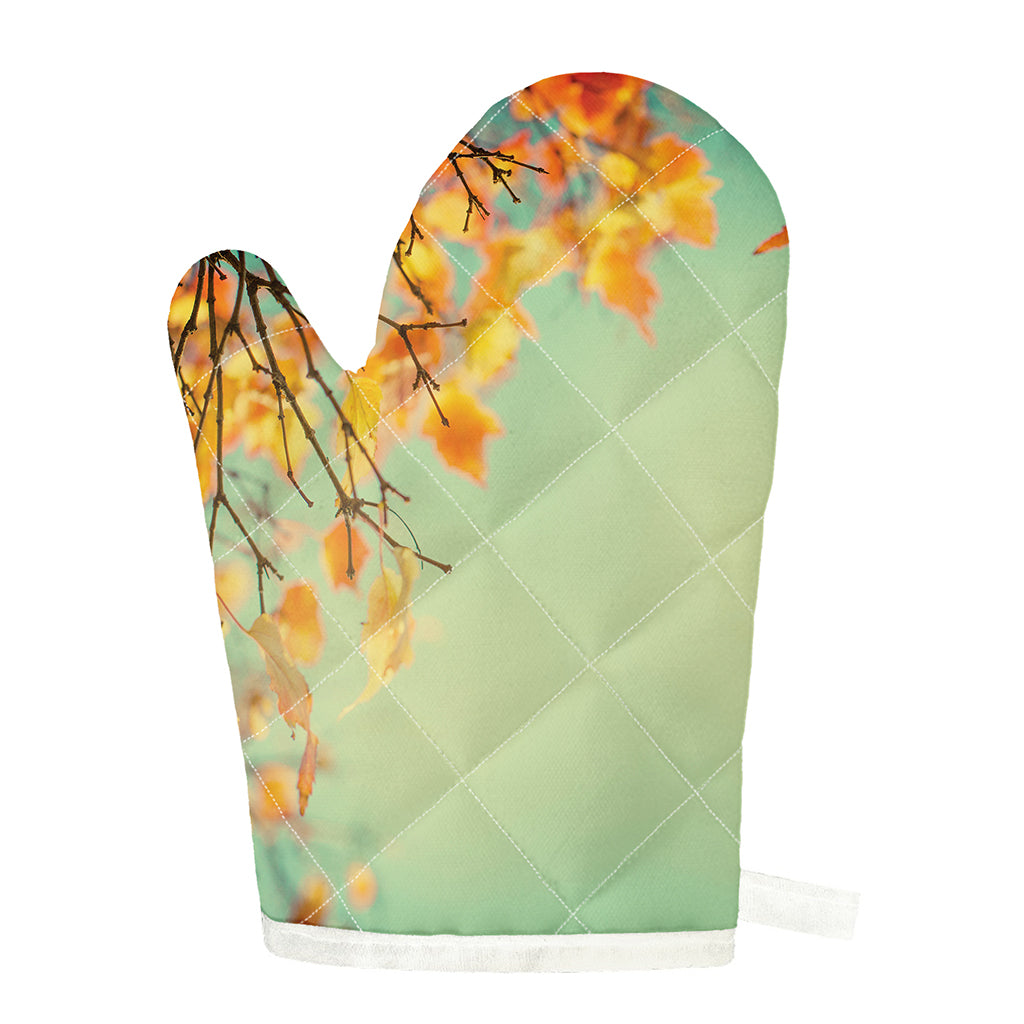 Vintage Autumn Print Single Oven Mitt