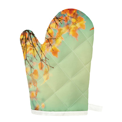 Vintage Autumn Print Single Oven Mitt