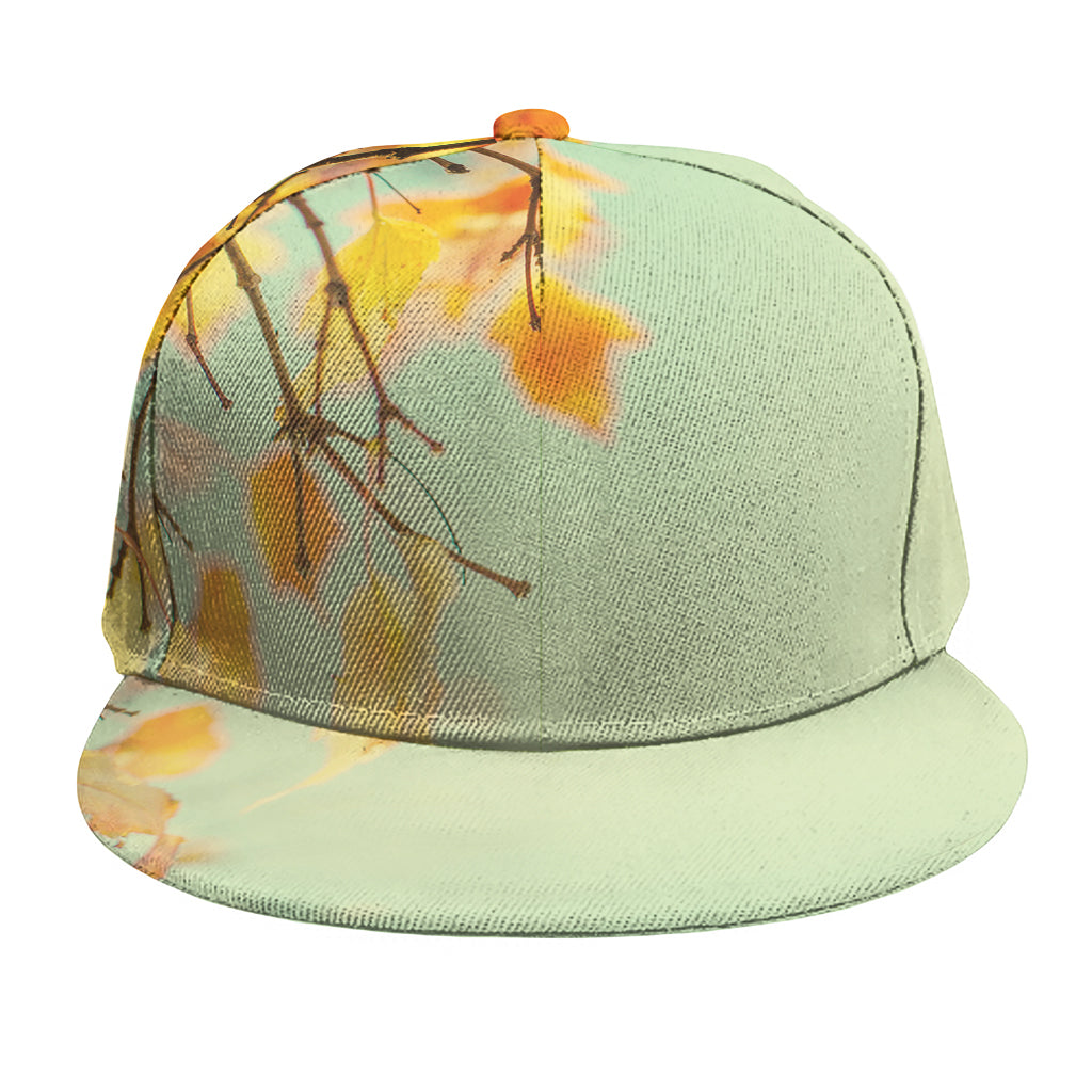 Vintage Autumn Print Snapback Cap