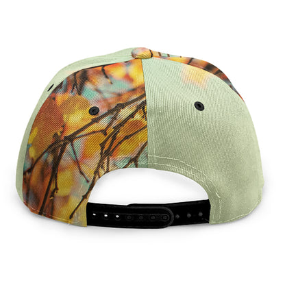Vintage Autumn Print Snapback Cap