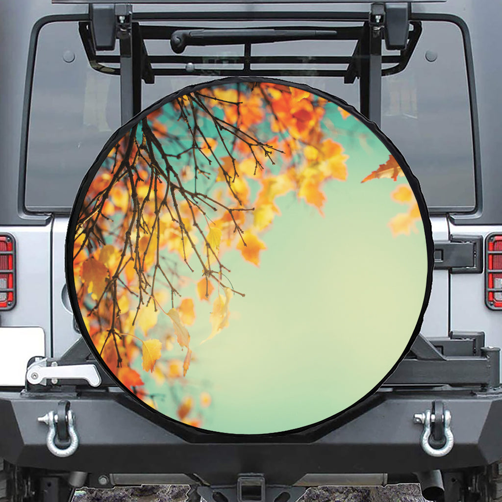 Vintage Autumn Print Tire Cover