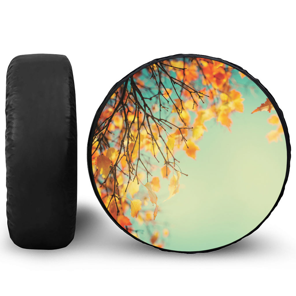 Vintage Autumn Print Tire Cover