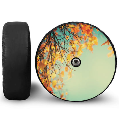 Vintage Autumn Print Tire Cover With Camera Hole