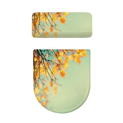 Vintage Autumn Print Toilet Lid And Tank Cover Set