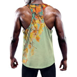 Vintage Autumn Print Training Tank Top