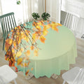 Vintage Autumn Print Waterproof Round Tablecloth