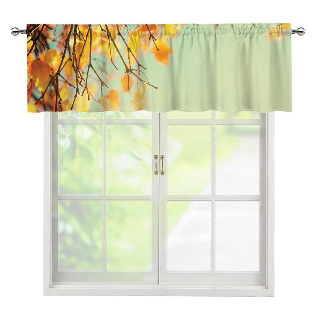 Vintage Autumn Print Window Valance