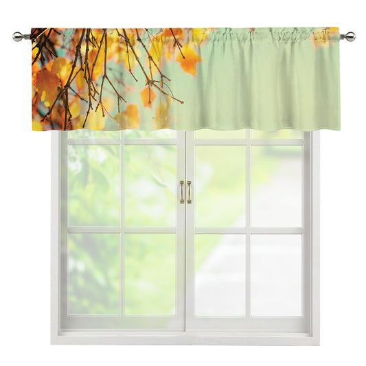 Vintage Autumn Print Window Valance