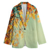 Vintage Autumn Print Women's Blazer