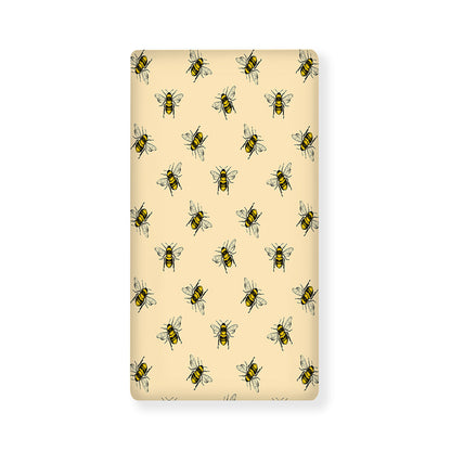 Vintage Bee Pattern Print Baby Crib Sheet