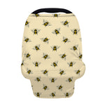 Vintage Bee Pattern Print Baby Seat Cover