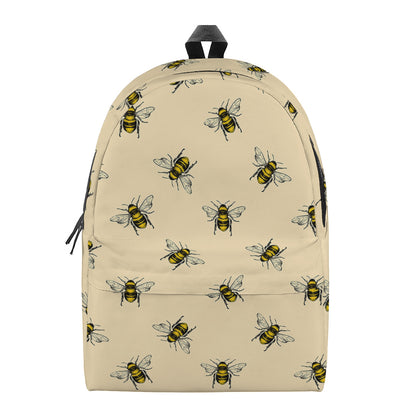 Vintage Bee Pattern Print Backpack