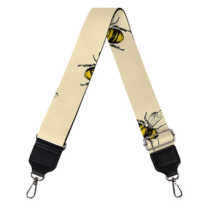 Vintage Bee Pattern Print Bag Strap