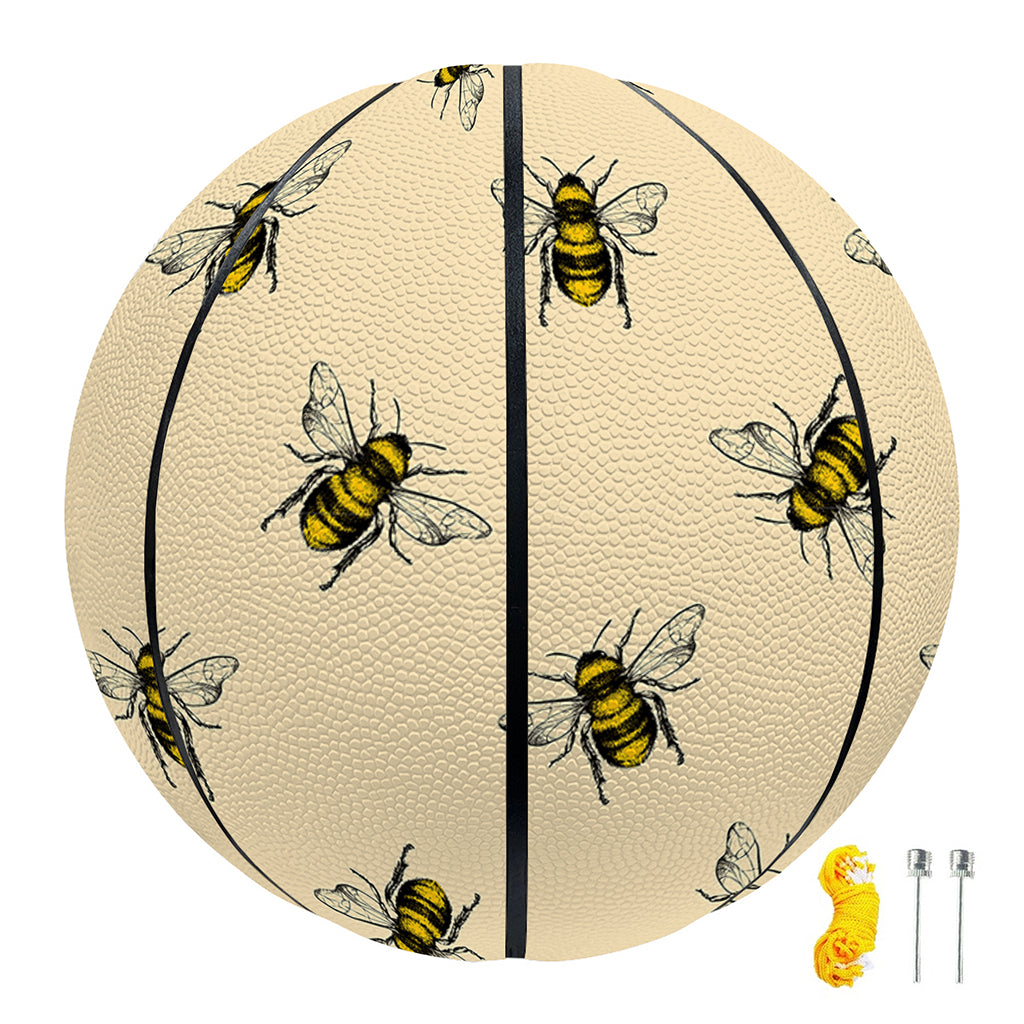 Vintage Bee Pattern Print Basketball