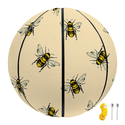 Vintage Bee Pattern Print Basketball