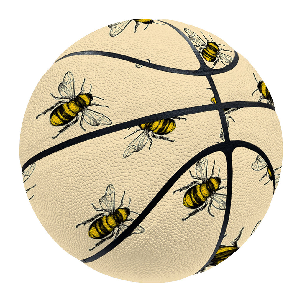 Vintage Bee Pattern Print Basketball