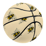 Vintage Bee Pattern Print Basketball