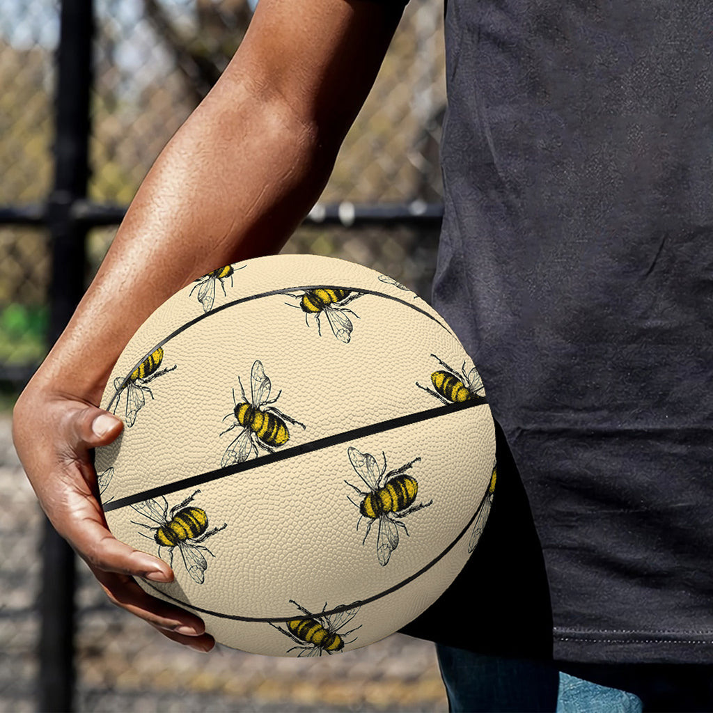 Vintage Bee Pattern Print Basketball
