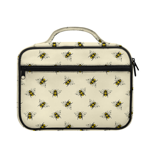 Vintage Bee Pattern Print Briefcase Bible Bag