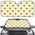 Vintage Bee Pattern Print Car Windshield Sun Shade