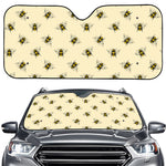 Vintage Bee Pattern Print Car Windshield Sun Shade