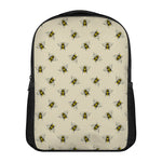 Vintage Bee Pattern Print Casual Backpack