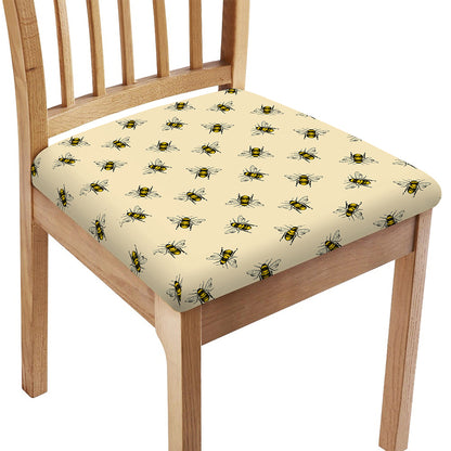 Vintage Bee Pattern Print Chair Cushion Cover