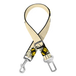 Vintage Bee Pattern Print Dog Seat Belt
