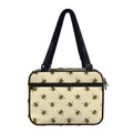 Vintage Bee Pattern Print Double Strap Bible Bag