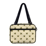 Vintage Bee Pattern Print Double Strap Bible Bag