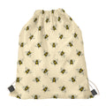 Vintage Bee Pattern Print Drawstring Bag